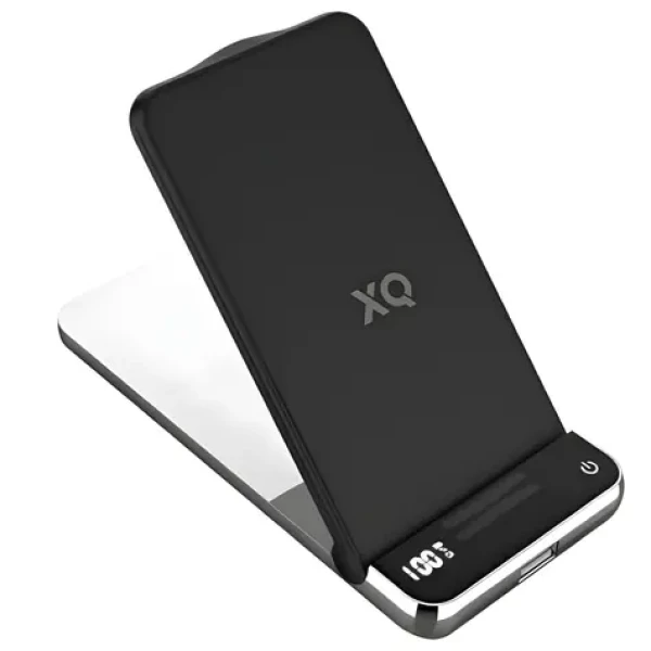 Xqisit Premium Wireless Stand 6000 čierna / Powerbanka / Qi bezdrôtové nabíjanie / USB-A / USB-C (37977)