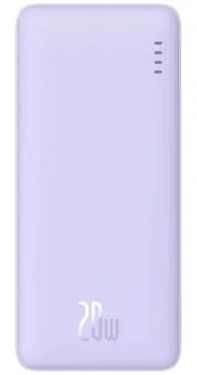 Baseus P10022801513-00 Airpow 10000mAh 20W fialová / Powerbanka / 1x USB-A + 1x USB-C + 1x microUSB (P10022801513-00)