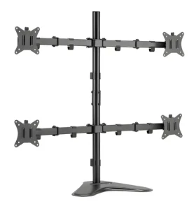 Equip čierna / Stolný držiak pre monitor / 17"-32" / VESA 75x75-100x100 mm / nosnosť 9 kg / 360° otočenie (650127)