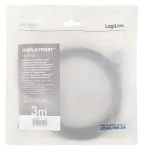 LogiLink DisplayPort 1.2 čierno-šedá / Kábel DisplayPort / 3 m / 4K UHD / 60 Hz (CDA0102)