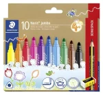 Staedtler Noris Jumbo 328 / Sada fixiek / 10 farieb / 3 mm / Trojhranné / Vyprateľné (328-B C10P)