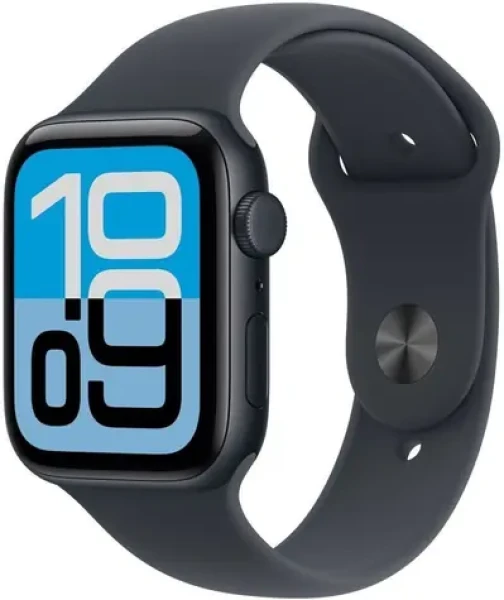 Apple Watch SE 3 40 mm Midnight, granátový športový remienok S/M / Chytré hodinky / GPS / hliník / OLED / watchOS (MEH94MP-A)