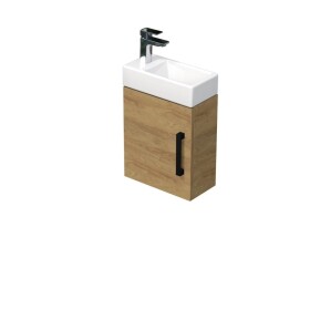 Kúpeľňová skrinka s umývadlom SAT Cube Way 40x47,5x20 cm dub Hickory mat CUBE320401DCDH CUBE320401DCDH