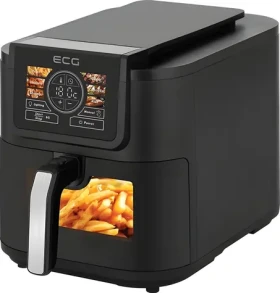 ECG AF 8020 Ai Slim Fry / Teplovzdušná fritéza / 8 l / 100-200 ° C / Ai technológie / sklenené dvere (100002129691)
