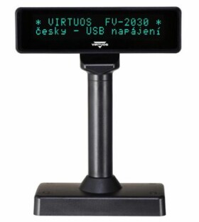 Virtuos FV-2030B čierna / zákaznícky displej / VFD / 2x20 9 mm / USB (EJG1003)