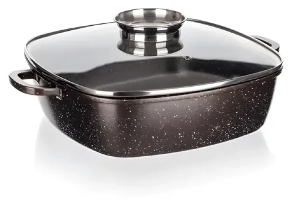 Banquet Premium Dark Brown / Pekáč s pokrievkou / nepriľnavý povrch / 28 x 28 x 8 cm (40055435)