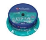 Verbatim 25ks DVD-RW 4.7GB 4x / Spindl (43639)