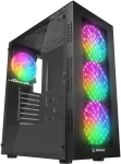 Rampage Plaid V1 čierna / Skriňa / 4X 120 mm RGB ventilátor / Presklená bočnica (PLAIDV1)