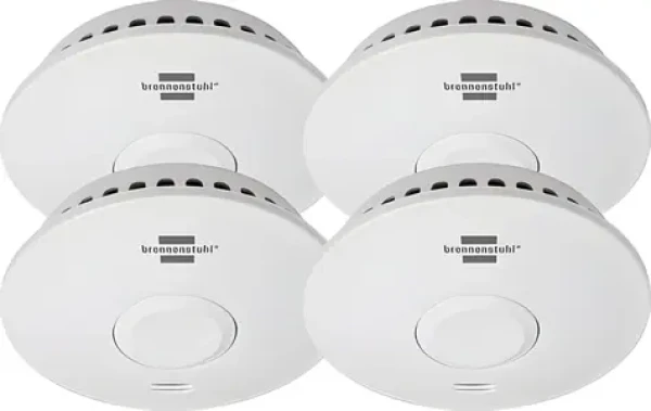 Brennenstuhl RM L 3101 SET 4ks / Detektor dymu / bezdrôtové prepojenie / 85 dB siréna / batéria 3V CR17450 (1290210004)