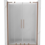 MEXEN/S - Velar L Duo posuvné sprchové dvere 140, dekor, meď kartáčovaná 871-140-003-32-65