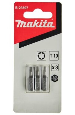 Makita B-23597 Sada bitov T10 x 25mm (3ks) (B-23597)