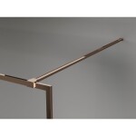 MEXEN/S - Kyoto-XF Sprchová zástena WALK-IN s rámom 60 x 202, dekor 10 mm, ružové zlato 800-060-104-60-30-X