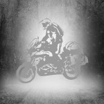 Veselá Stena Samolepka Motorka BMW GS Enduro Farba: modrá, Veľkosť: 100 x 90 cm