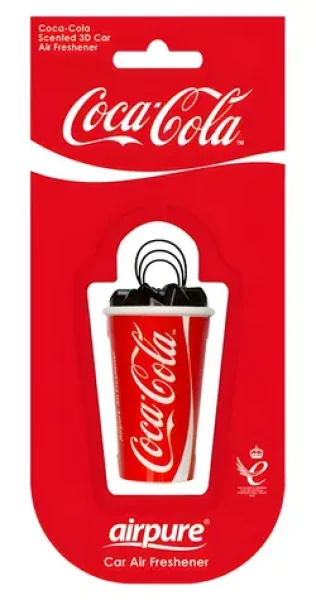 AIRPURE Vôňa do auta 3D Coca-Cola / Závesná / Design plechovka