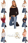 Trendy KouCla V-Cut knit jumper Einheitsgroesse