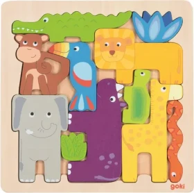 GOKI Obrysové puzzle Safari