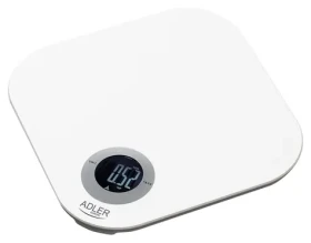 Adler AD 3180 biela / Kuchynská váha / 10 kg / LCD / TARE / tvrdené sklo / 2x AAA (AD 3180)