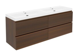 Kúpeľňová skrinka s umývadlom SAT B-Way 119x50x45 cm orech mat BWAY2120NUTU4 BWAY2120NUTU4