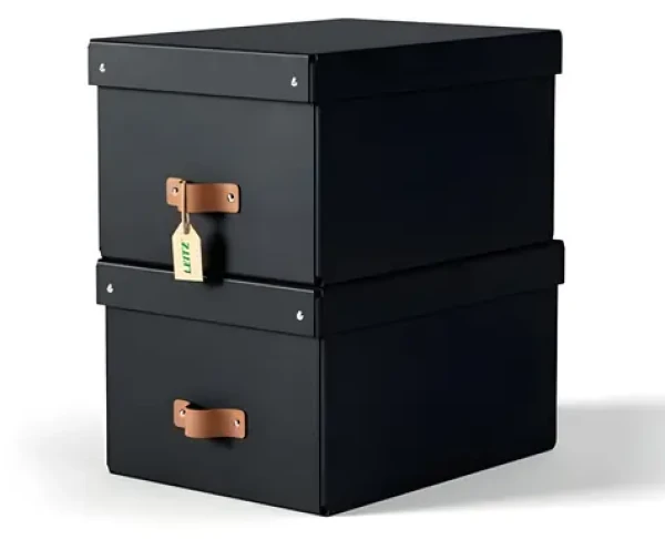 Leitz Úložný box Puro M čierna / Kartón / 17 l / 270 × 200 × 370 mm / 2 ks (61490095)