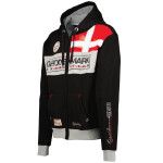 Pánska mikina s kapucňou Geographical Norway Flyer Danemark DB MEN 100 Black Zip Hoodie (WU8426H/GNO/Black) pánska S