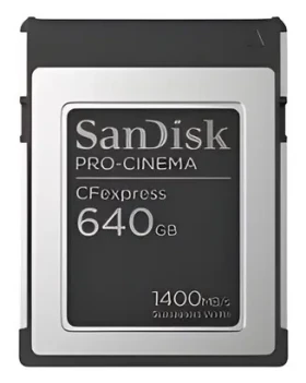 SanDisk PRO-CINEMA CFexpress 640 GB / Pamäťová karta / Type B / čítanie: až 1700 MB/s / zápis: až 1500 MB/s (SDCFEC-640G-GN4NN)