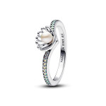 Pandora Strieborný prsteň Lastúra princeznej Ariel Disney 193654C01 58 mm