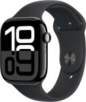 Apple Watch Series 10 GPS 46 mm Jet Black Aluminium Case with Black Sport Band M/L