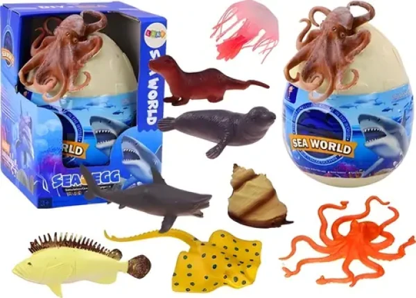 LEANTOYS Vajcia s figúrkami morských zvierat