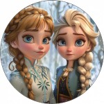Jedlý papier Anna a Elsa – Ø 19,5 cm - Pictu Hap