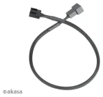 Akasa predlžovací kábel ventilátora 4PIN čierna / Kábel / PWM / 30 cm / 4 ks (AK-CBFA01-KT04)