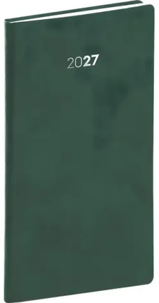 NOTIQUE Balakon 2027 zelený / Vreckový diár / 9 × 15,5 cm