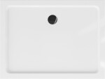 MEXEN/S - Flat sprchová vanička obdĺžniková slim 130 x 90, biela + čierny sifón 40109013B