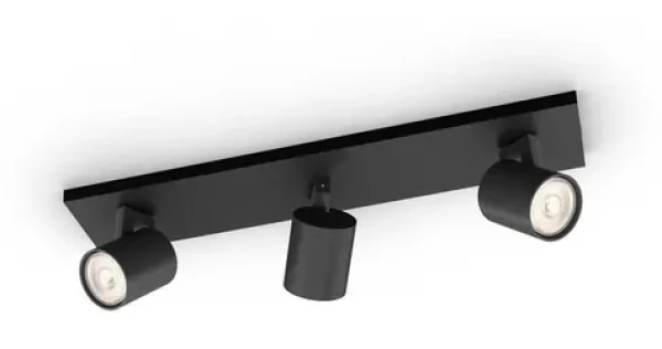 Philips Runner Bar čierna / Stropné bodové svietidlo / 3x20W / 230V (929003204901)