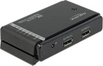 Delock DeLOCK DisplayPort 1.4 Switch 2 x 2 DisplayPort in to 1 x 2 DisplayPort out 8K, DisplayPort Switch (black) (87750) - LGSO85