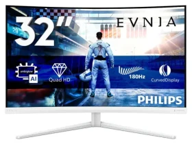 31.5" Philips 32M2C5501 biela / Monitor / Curved Fast VA / QHD 2560×1440 / 180Hz / 1ms / Ambiglow (32M2C5501/00)
