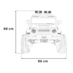Mamido Elektrické autíčko Extreme Sport 4x4 s premenlivou veľkosťou bielej