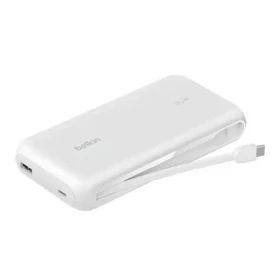 Belkin BOOST CHARGE 20000mAh + kábel biela / PowerBanka / integrovaný USB-C kábel / 30W PD (BPB024hqWH)