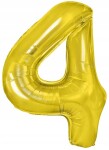 Mamido Fóliový balónik číslo 4 zlatý 40 cm