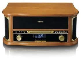 LENCO TCD-2571 hnedá / Gramofón s rádiom a CD (TCD-2571)