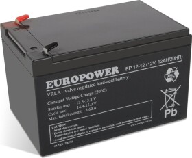 Europower akumulátor 12V 12Ah AGM Europower EP12-12