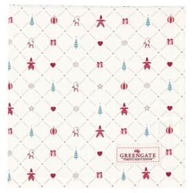 GREEN GATE Bavlnený obrus Clarina White 100 × 100 cm