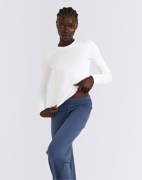 Organic Basics Everyday Regular Long Sleeve Tee White L