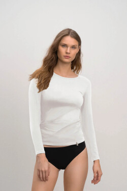 Dámske tričko s dlhým rukávom 21921 White - Vamp XL bílá