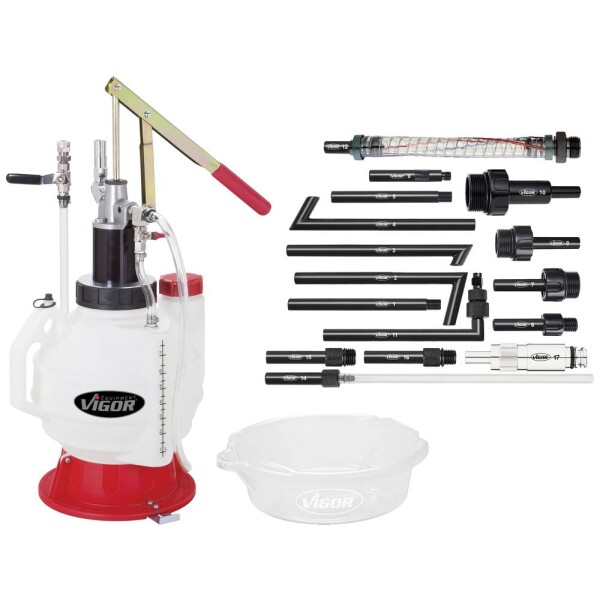 Vigor V4385N Zariadenie na plnenie oleja so sadou adaptérov; V4385N