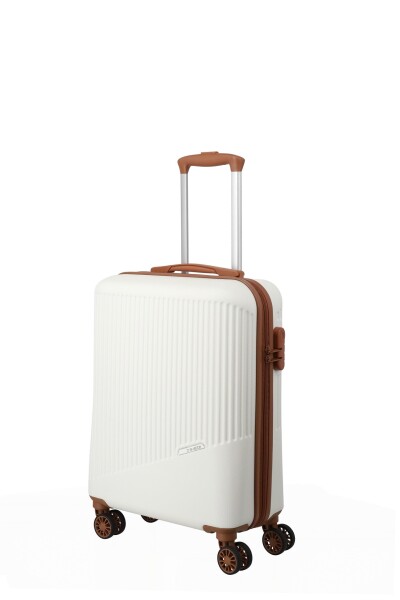 Palubný kufor 55x40x20 Travelite Bali S White/Cognac