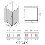 CERANO - Sprchovací kút Antelo Duo Ľ/P - 6 mm - chróm, transparentné sklo - 80x75x190 - otočný CER-8050BD157