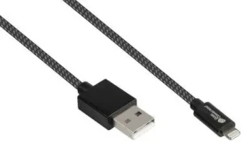 Good Connections USB-A/Lightning MFI kábel grafitová / Dátový kábel / MFI / 1,8 m / USB 2.0 / 12 W (2510-AL005S)