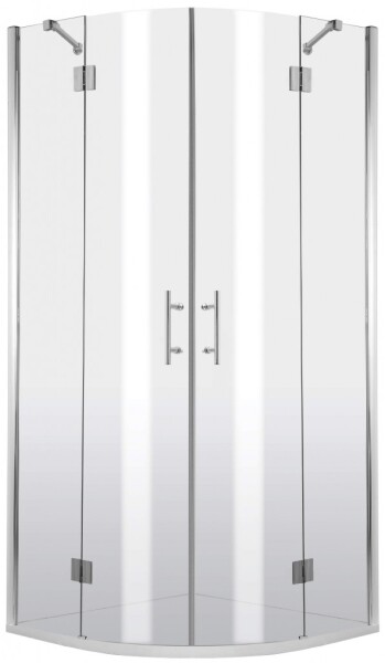 DEANTE - Abelia chróm Sprchovací kút, štvrťkruh, 80x80 cm - štvorstranný KTA_052P