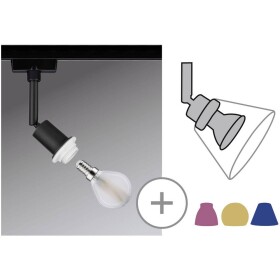 Paulmann svietidlo pre lištové systémy (230 V) URail E14 čierna (matná); 96913