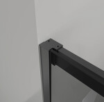 CERANO - Sprchové otočné dvere Porte L/P - 8 mm - čierna matná, grafitové sklo - 100x195 CER-8050BD7247